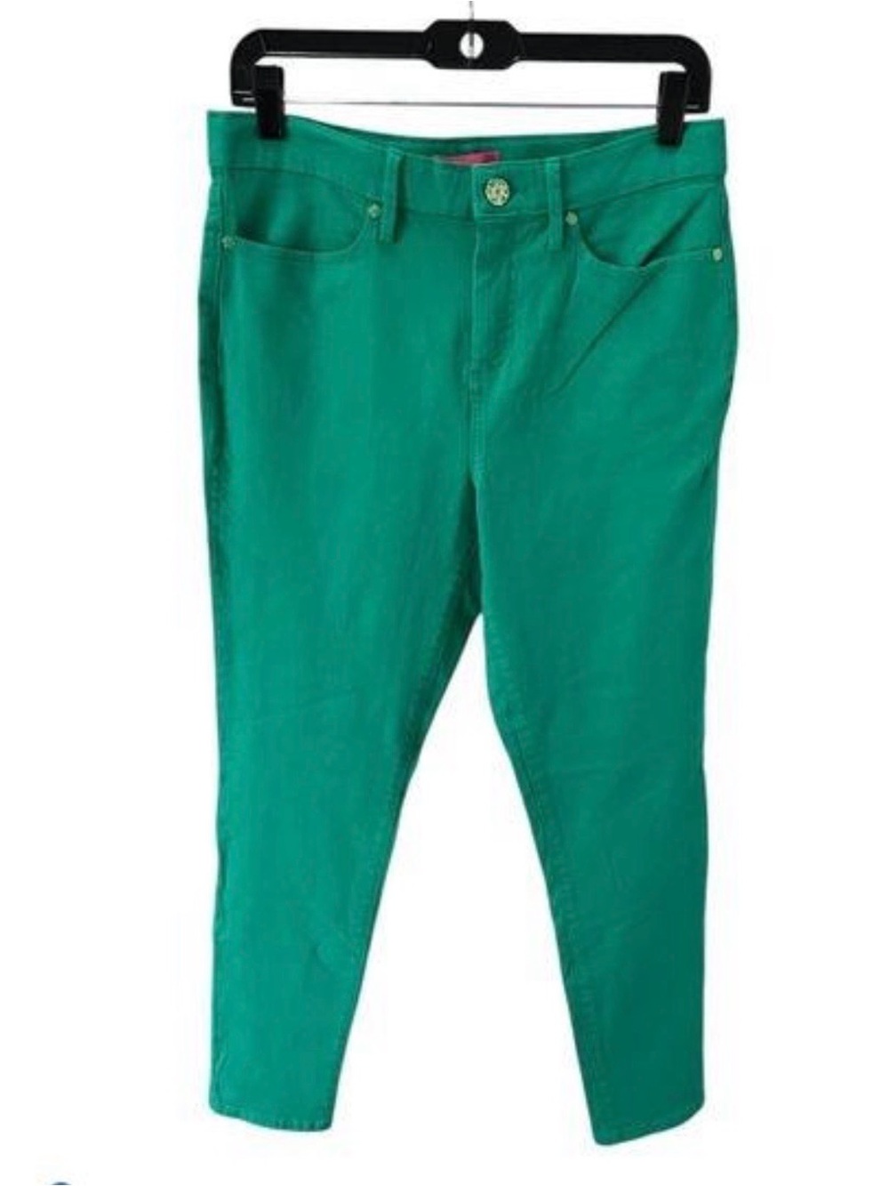 Lilly Pulitzer Women's Eagan High Rise Super Skinny Jeans in Botanical Green